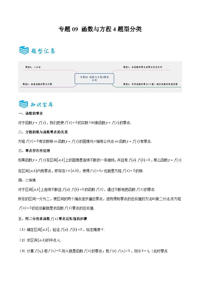 备战2025年高考数学一轮专题复习全套考点突破和专题检测专题09函数与方程4题型分类(原卷版+解析)第1页