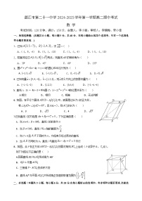 广东省湛江市第二十一中学2024-2025学年高二上学期11月期中考试数学试题
