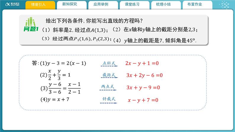 【教学课件】《1.1.3直线的方程(三)》精品教学课件03