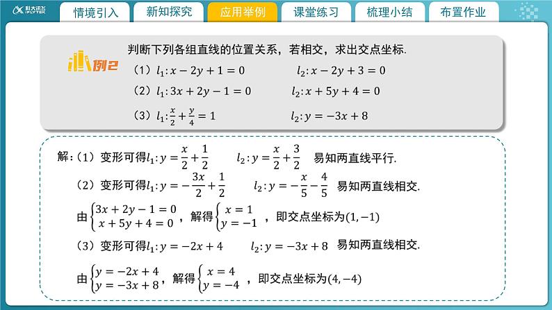 【教学课件】《1.1.5两条直线的交点坐标》精品教学课件第8页