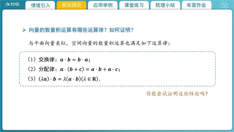 【教学课件】《3.2.2空间向量的运算(2)》精品教学课件07
