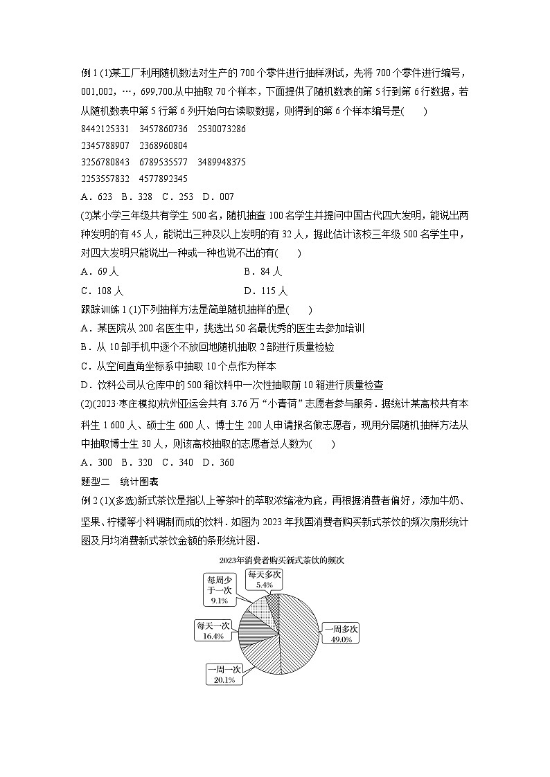 第九章 §9.1 抽样的基本方法与统计图表-【北师大版】2025数学大一轮复习讲义(学生版)第3页