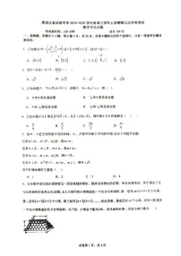黑龙江省实验中学2024-2025学年高三上学期第三次月考数学试卷