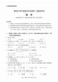 2025届广东省肇庆市高三上学期高考模拟考试-数学试卷+答案