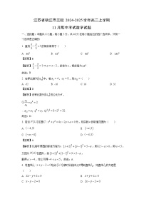 江苏省镇江市三校2024-2025学年高二上学期11月期中考试数学试卷（解析版）