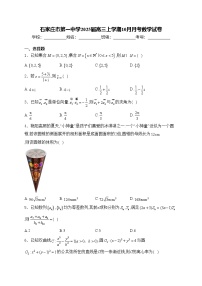 石家庄市第一中学2025届高三上学期10月月考数学试卷(含答案)