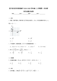 四川省宜宾市普通高中2024-2025学年高三上学期第一次诊断性考试数学试卷