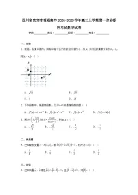 四川省宜宾市普通高中2024-2025学年高三上学期第一次诊断性考试数学试卷