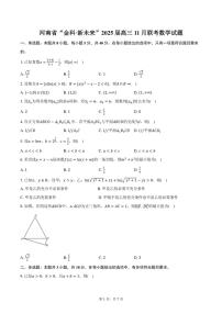 河南省“金科·新未来”2025届高三(上)11月联考数学试卷(含答案)