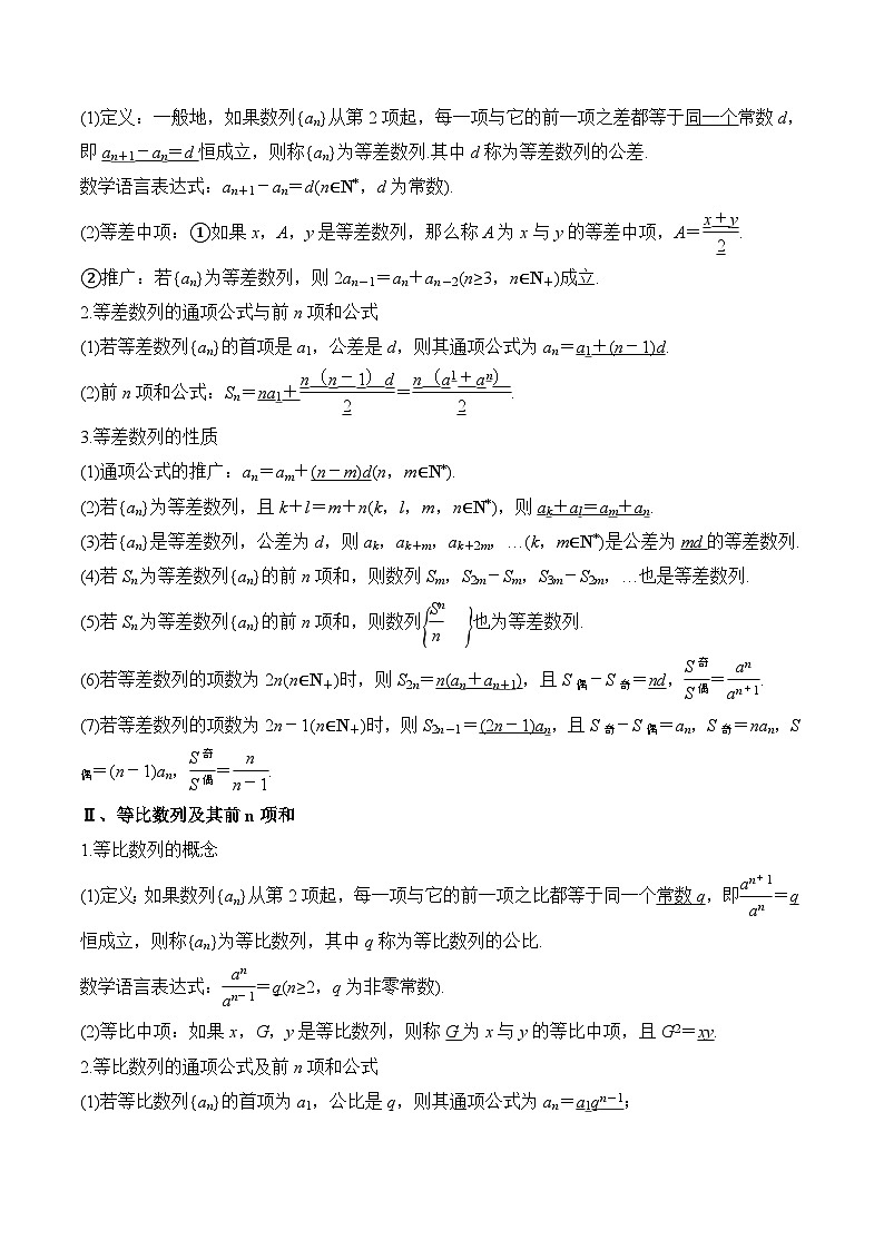 专题23 等差、等比数列及其前n项和(思维导图+知识清单+核心素养分析+方法归纳)第2页
