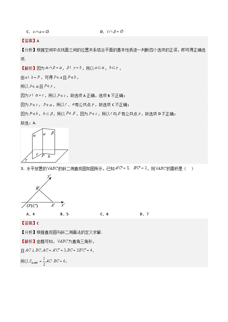 高考仿真重难点训练07 立体几何初步(解析版)第2页
