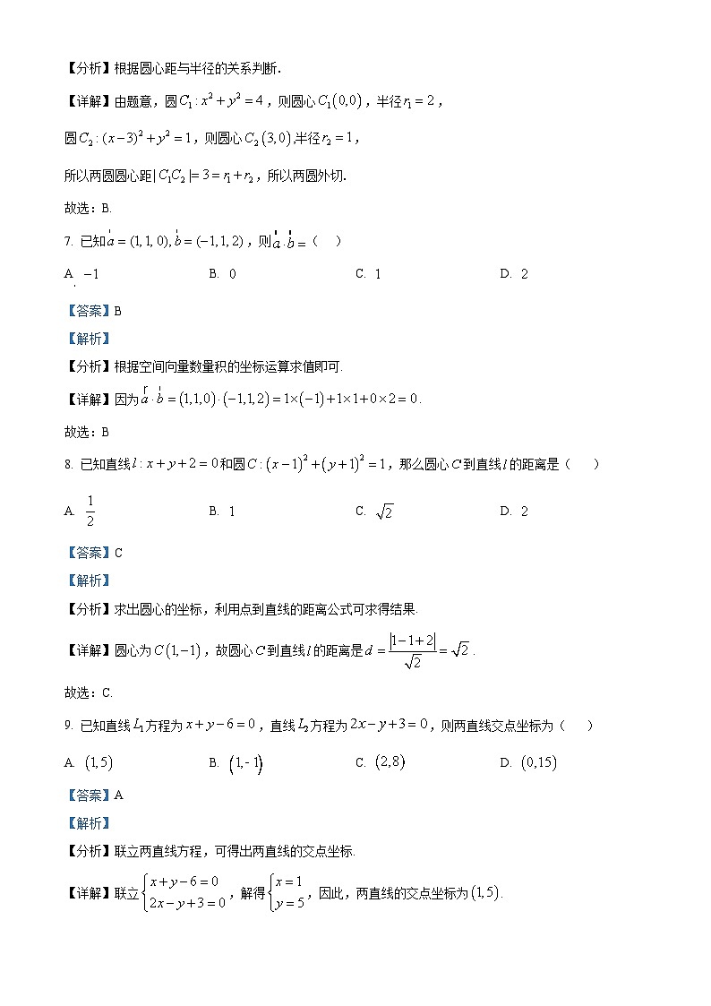 精品解析:湖南省邵东市第七中学2024-2025学年高二上学期11月期中考试数学试题(解析版)第3页