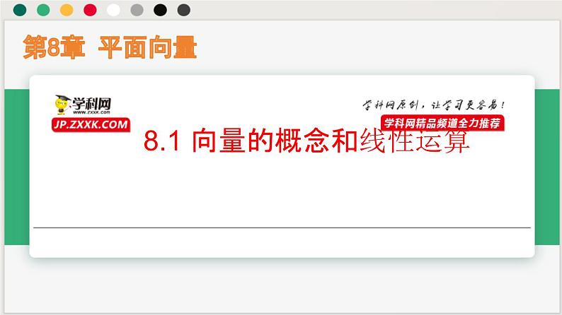 8.1 向量的概念和线性运算(课件)-高一数学下册同步(沪教版2020必修第二册)第1页