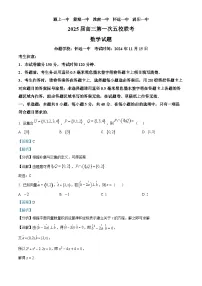 安徽省五校联考2024-2025学年高三上学期11月期中考试数学试卷（Word版附解析）