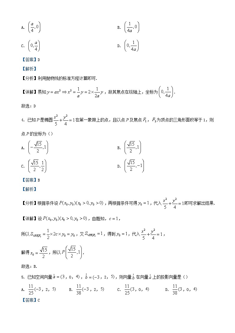 浙江省宁波市2023_2024学年高二数学上学期期中联考试题含解析第2页
