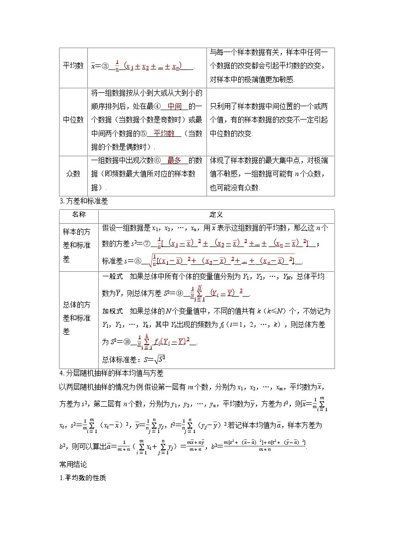 备战2025年高考数学精品教案第九章统计与成对数据的统计分析第2讲用样本估计总体(Word版附解析)第2页