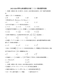 2023-2024学年山东省泰安市高二（上）期末数学试卷（含答案）