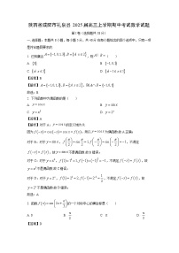 2025届陕西省咸阳市礼泉县高三(上)期中考试数学试卷(解析版)