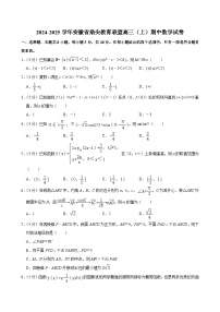 安徽省鼎尖教育联盟2024-2025学年高三上学期期中考试数学试卷