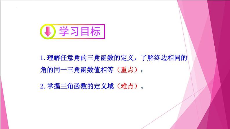 6.1.3任意角的三角函数(课件)-高一数学下册同步(沪教版2020必修第二册)第2页