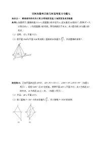 2025年高考数学一轮专题复习--空间向量和立体几何专题7（含解析）-练习