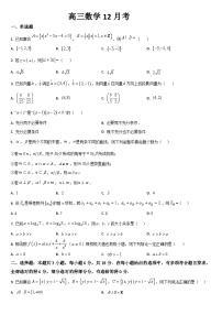 吉林省通化市梅河口市第五中学2024-2025学年高三上学期12月月考数学试题