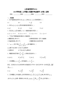 山东省菏泽市2024-2025学年高二上学期11月期中考试数学（B卷）试卷(含答案)