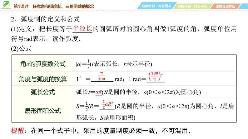 29 第4章 第1课时 任意角和弧度制、三角函数的概念-2025年高考数学一轮复习课件第6页