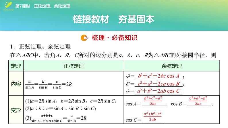 36 第4章 第7课时 正弦定理、余弦定理-2025年高考数学一轮复习课件第4页