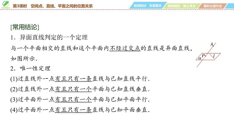 55 第7章 第3课时 空间点、直线、平面之间的位置关系-2025年高考数学一轮复习课件第8页