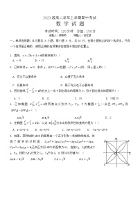 黑龙江省牡丹江市第一高级中学2024-2025学年高二上学期11月期中考试数学试题（Word版附答案）