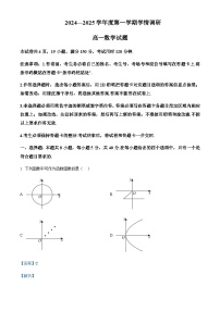 江苏省徐州市重点高中2024-2025学年高一上学期11月期中考试数学试题含答案
