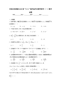 西南名校联盟2025届“333“高考备考诊断性联考（一）数学试题