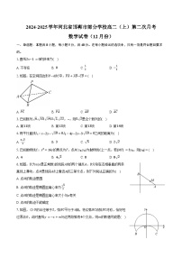 2024-2025学年河北省邯郸市部分学校高二（上）第二次月考数学试卷（12月份）（含答案）