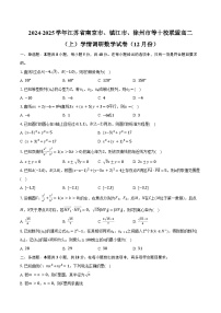 2024-2025学年江苏省南京市、镇江市、徐州市等十校联盟高二（上）学情调研数学试卷（12月份）（含答案）