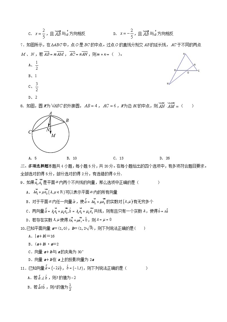 第六章 平面向量及其应用单元综合测试卷第2页