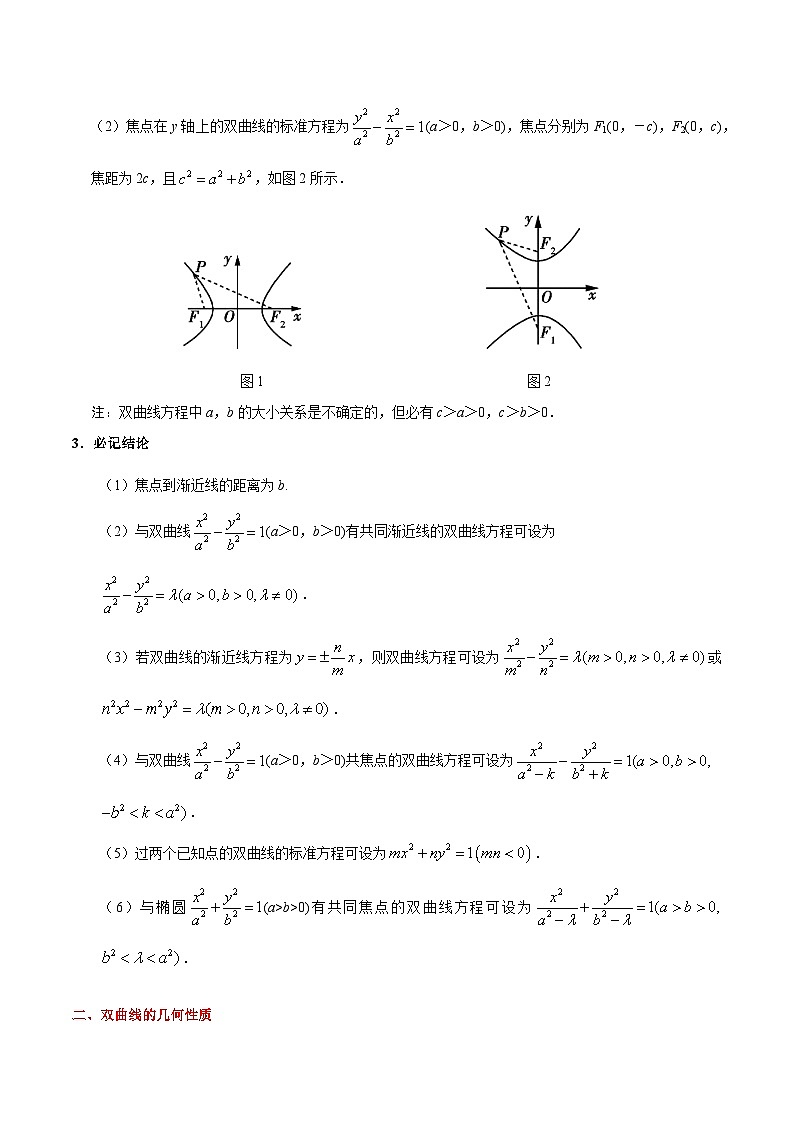 备战2025年高考理科数学考点一遍过学案考点39 双曲线(附解析)第2页