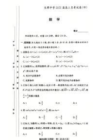 长郡中学2025届高三第四次月考数学试卷（含答案）