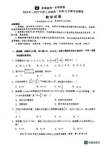 2025届广西邕衡教育·名校联盟高三12月联考数学试题(含答案)