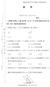 炎德英才大联考湖南师大附中2025届高三月考试卷（四）数学