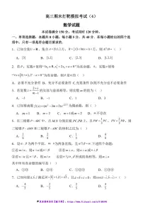 2024～2025学年山东省菏泽市单县第一中学高三(上)数学期末打靶模拟考试试卷(含答案)