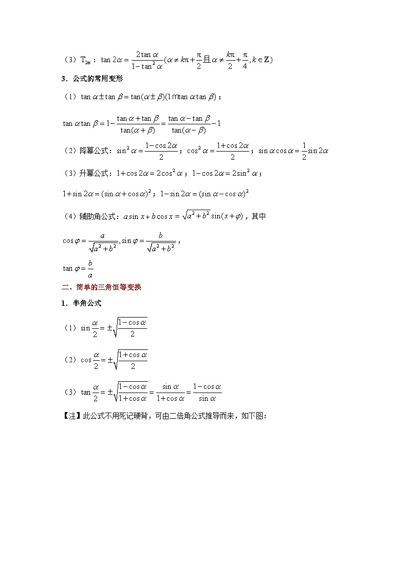 新高考数学一轮复习考点精讲+题型精练专题17 三角恒等变换(原卷版)第3页