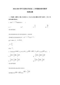 2024-2025学年新疆乌鲁木齐市高二上学期期末联考数学检测试题（附解析）