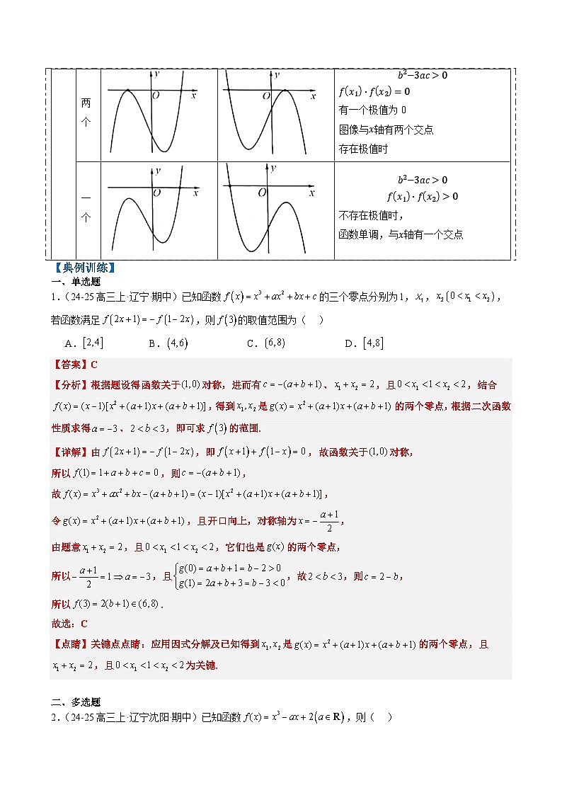 专题03 三次函数的图像与性质(4大题型)-2025年高考数学二轮热点题型归纳与变式演练(新高考通用)(解析版)第2页