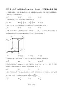 辽宁省大连市王府高级中学2024-2025学年高二上学期期中数学试卷（含答案）