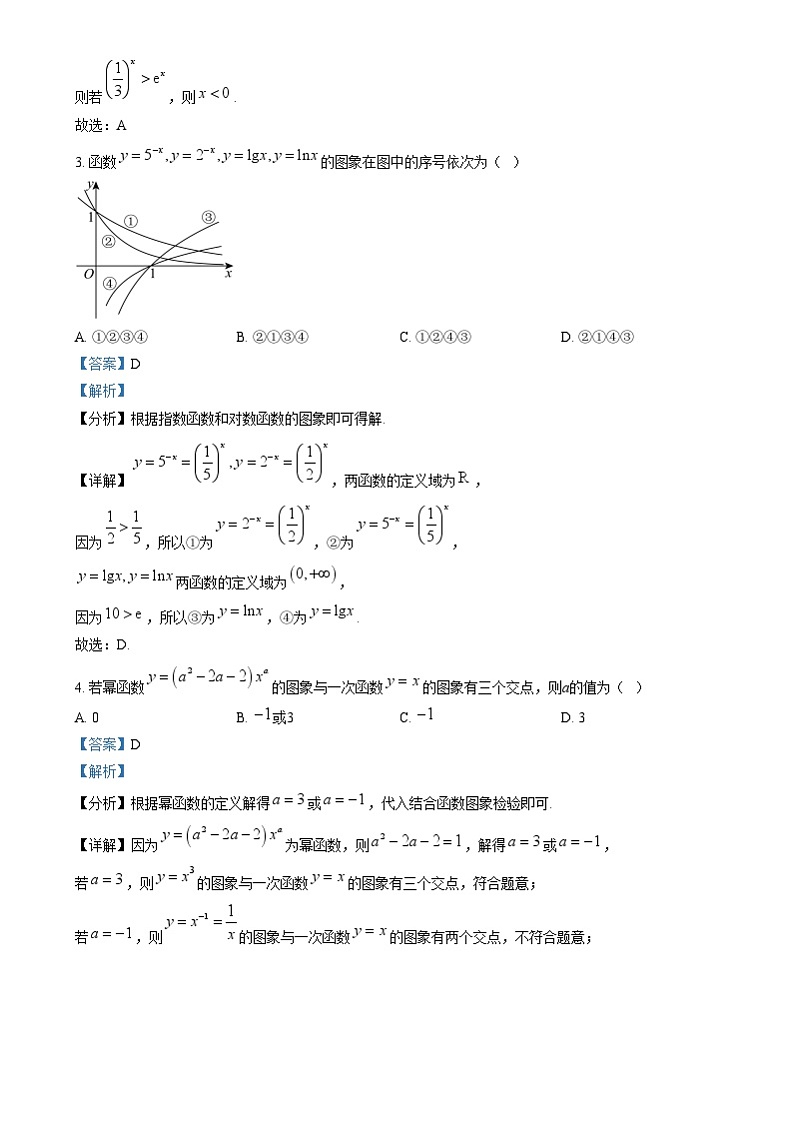 湖南省天一联考2024-2025学年高一上学期12月联考数学试题 Word版含解析第2页