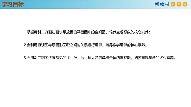 高中数学人教A版(必修第二册)教学课件8.2立体图形的直观图第3页