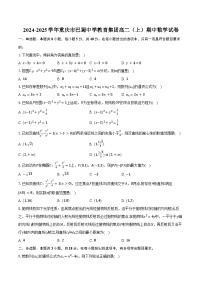 2024-2025学年重庆市巴蜀中学教育集团高二（上）期中数学试卷（含答案）