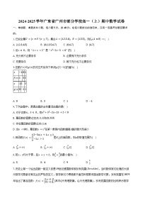 2024-2025学年广东省广州市部分学校高一（上）期中数学试卷（含答案）