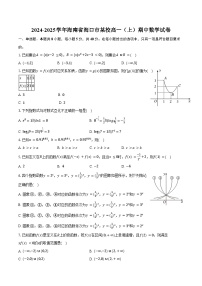2024-2025学年海南省海口市某校高一（上）期中数学试卷（含答案）